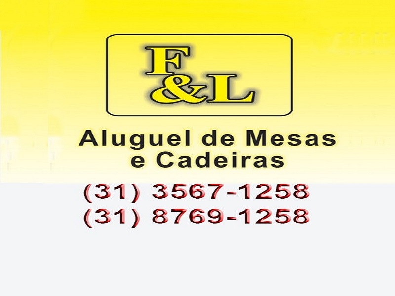 ALUGUEL DE MESAS E CADEIRAS EM BELO HORIZONTE - MG