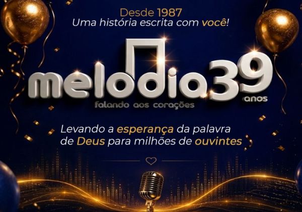 Rádio Melodia celebra 39 anos como referência da comunicação evangélica