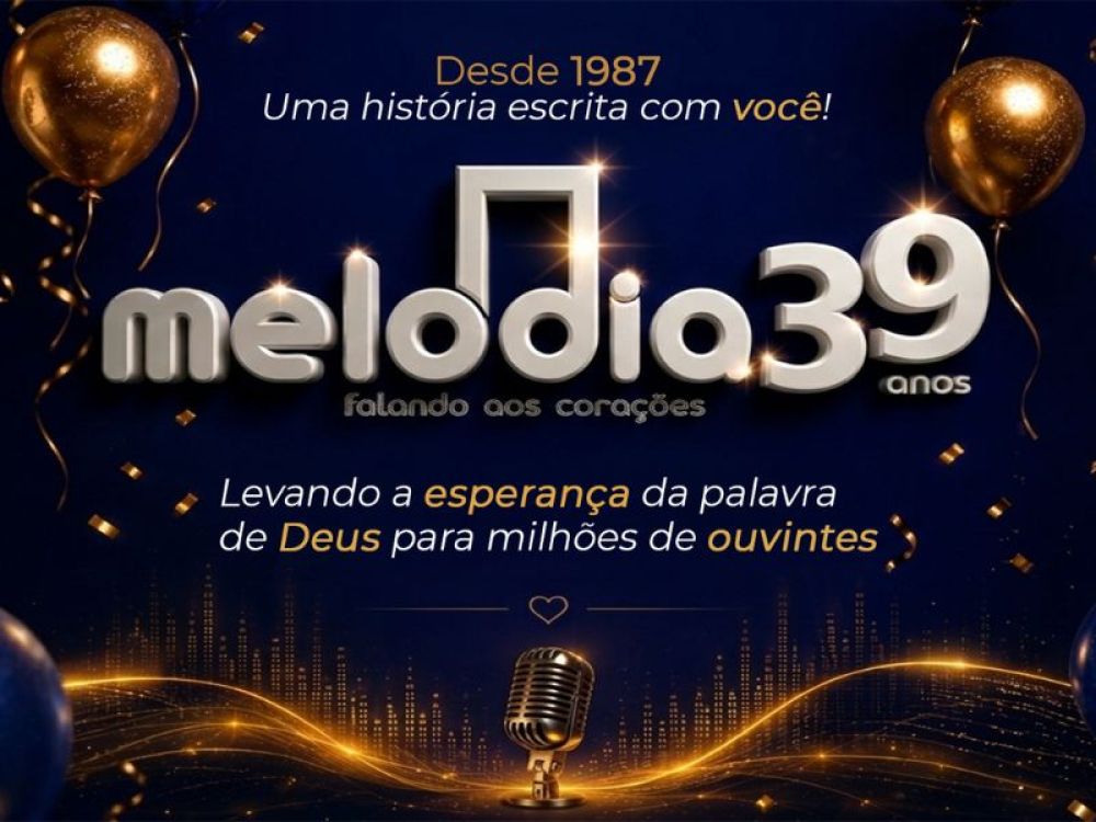 Rádio Melodia celebra 39 anos como referência da comunicação evangélica