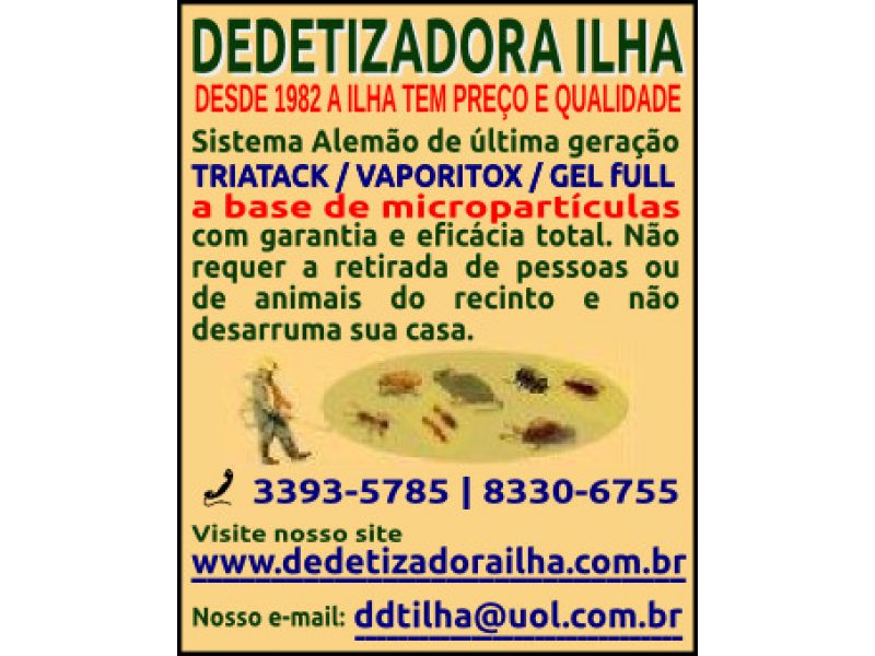 Dedetizadora Ilha - Desratização