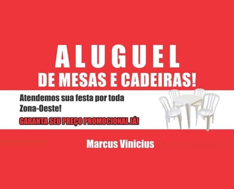 Mesas e Cadeiras - Bangu