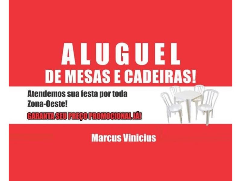 Mesas e Cadeiras - Bangu